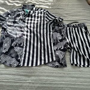 Vatpave Black and White Animal Print Set size medium